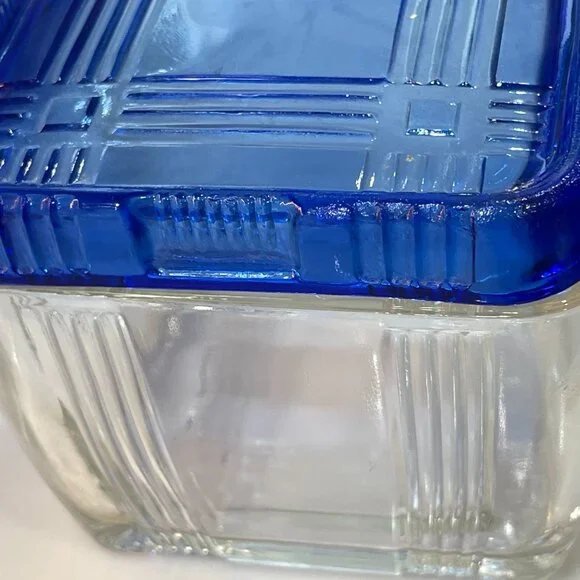 Vintage 1940s Hazel Atlas Refrigerator Dish Set (6 total pieces)
